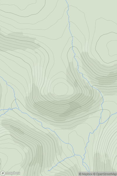 Thumbnail image for Allt y Ddinas [South-West Wales] [SN928567] showing contour plot for surrounding peak
